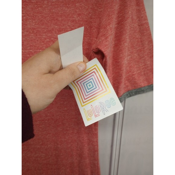 NWT LuLaRoe Dress Women's SZ XS Casual Stretch Sheath Julia Style Pink Gray Trim - Picture 5 of 16